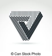 vector-abstract-triangle-composed-from-three-parts-geometric-symbol-checkmark-with-parallel-drawing_csp28895998